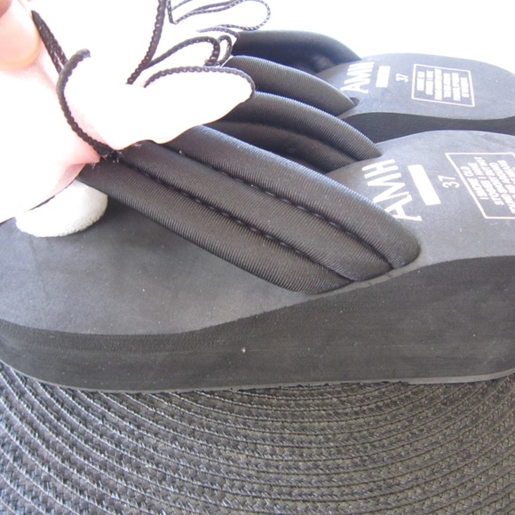 AMH Pink Bow Wedge Flip Flops NWT 7 - Picture 4 of 10